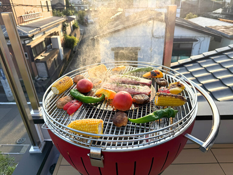 FUJI河口湖テラス 2階テラスのBBQ