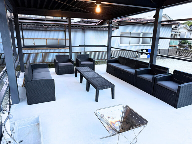 FUJI河口湖テラス 屋根のある広い1階BBQハウス