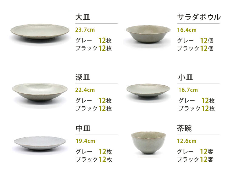 FUJI河口湖テラス お皿・お茶碗リスト